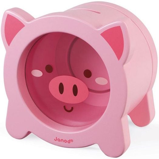 Дървена касичка Janod - Прасенце