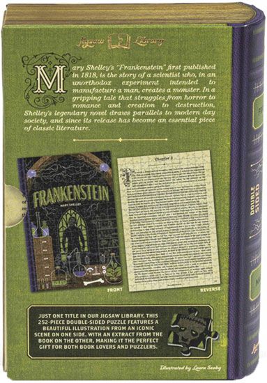 Двустранен пъзел Professor Puzzle: Франкенщайн, 252 части