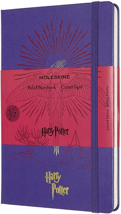 Класически тефтер Moleskine Limited Editions Harry Potter Phoenix с твърди корици и линирани страници