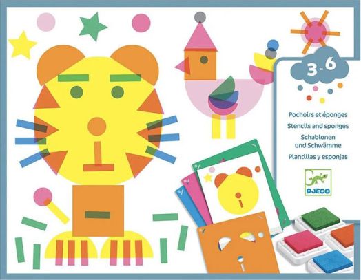 Креативен комплект Djeco: Направи картини с мастило форми и модел