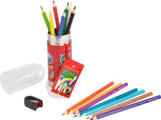 Цветни моливи Faber-Castell, 15 цвята + острилка