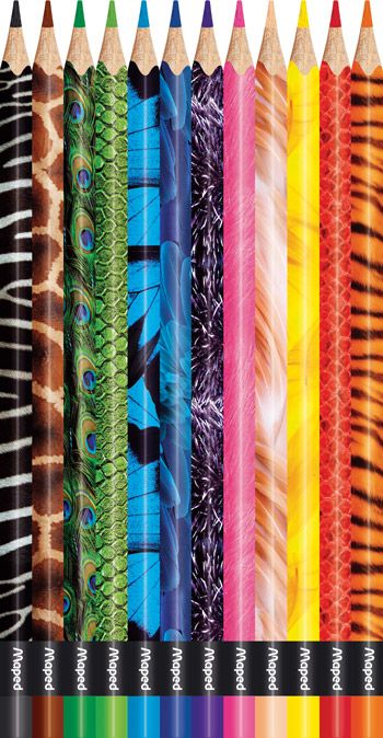 Цветни моливи Maped Color'Peps Animals, 12 цвята