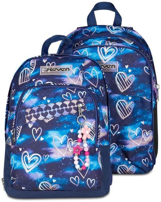 Ученическа раница Seven Dual Detach Gloomy Heart с две отделения