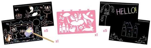 Творчески комплект Floss & Rock, Scratch and Play, Enchanted - Балерини