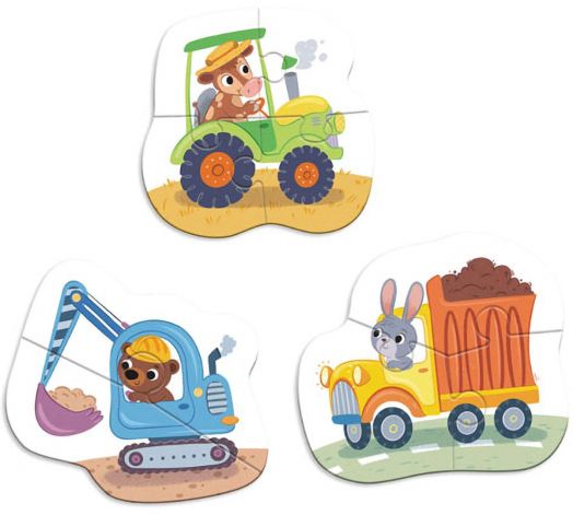 Пъзел Dodo 3 в 1: Транспорт