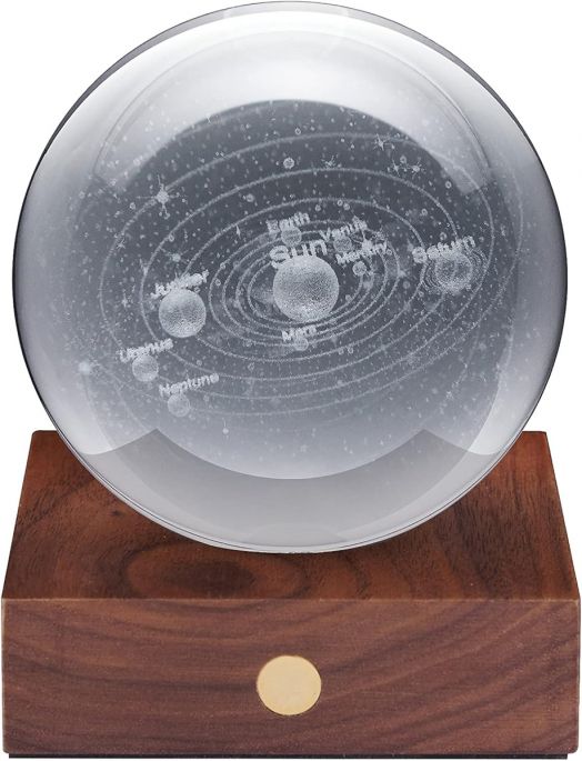 Нощна лампа Gingko Amber Crystal Light Solar System