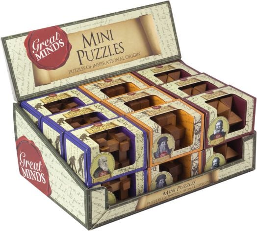 Мини 3D дървени пъзели Professor Puzzle - Great Minds, Асортимент