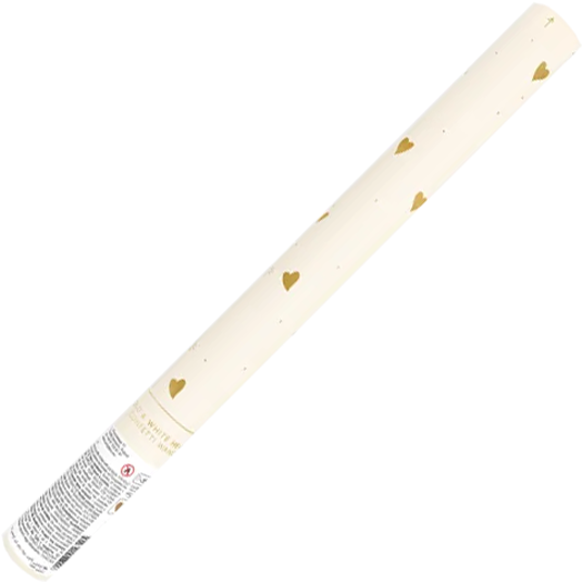 Конфети PartyDeco - Бели и златни сърчица, 35 см.