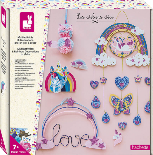 Креативен комплект Janod - 6 декорации с дъга