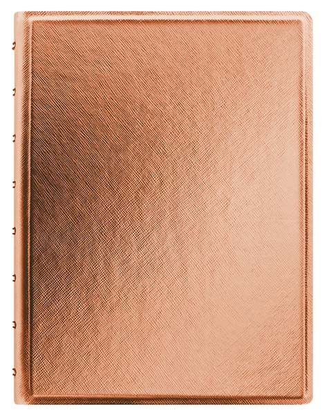 Тефтер Filofax Classic Saffiano Rose Gold A5 с линирани листа и скрита спирала