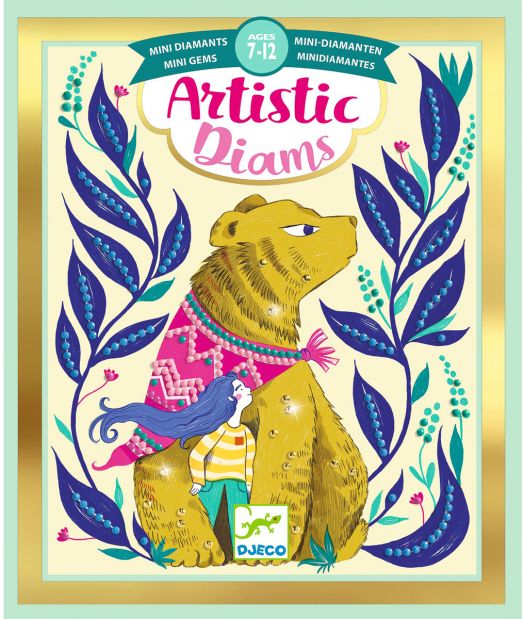 Творчески комплект Djeco: Направи си митични същества с цветни камъчета