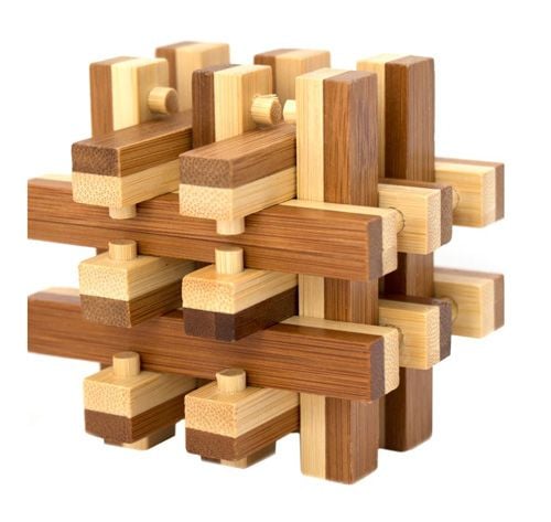 3D пъзел от бамбук - Locked