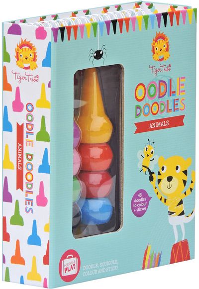 Комплект пастели Tiger Tribe за малко дете с блокче - Животни