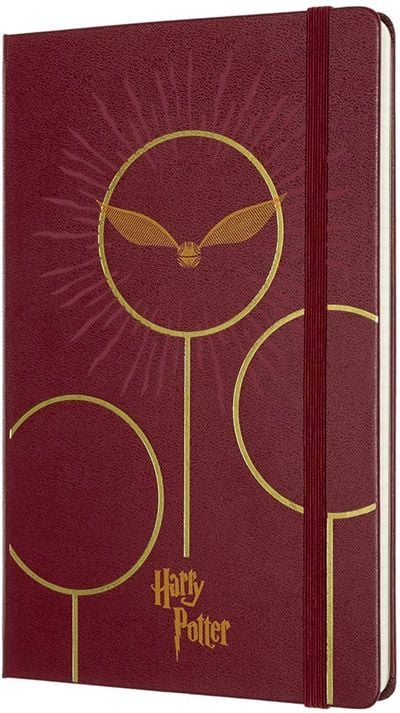 Класически тефтер Moleskine Limited Editions Harry Potter Quidditch с твърди корици и линирани страници
