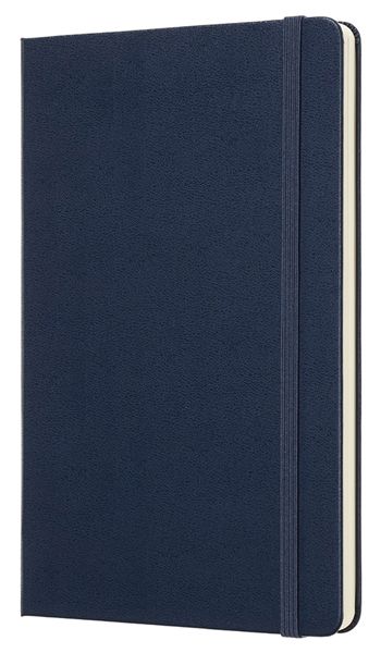 Класически син тефтер Moleskine Classic Blue Scarlet Dotted с твърди корици и листа на точки