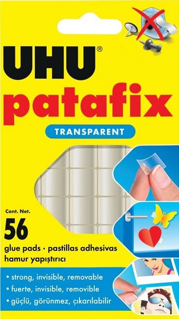 UHU Лепяща гума патафикс прозрачни 56 бр.