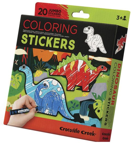 Стикери за оцветяване Crocodile Creek – Динозаври