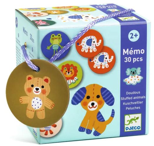 Мемо игра Djeco: Плюшени играчки