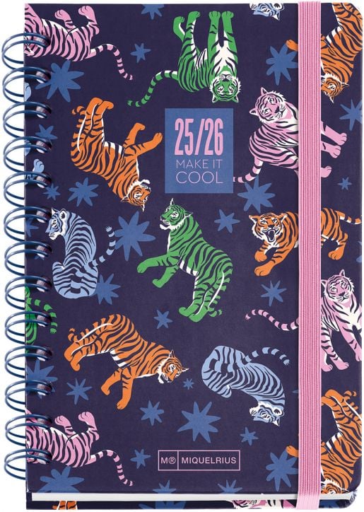 Тефтер - органайзер Miquelrius Tigers от септември 2025 до август 2026 г., ден на страница