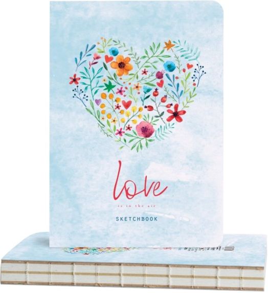 Скицник Drasca Heart of flowers А5, 112 листа