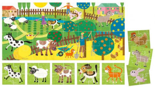 Комплект пъзели Headu - Ферма