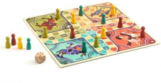 Игра Djeco: Не се сърди човече, кончета