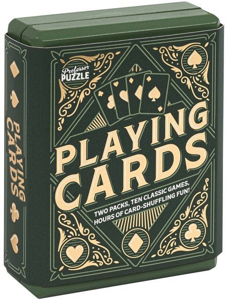 Карти за игра Professor Puzzle в дървена кутия, 2 тестета