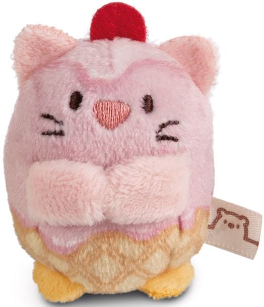 Плюшена играчка Nici Mymochi Minis - Котка Angy Ice Cream, 5 см.