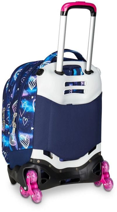 Ученическа раница на колела Seven Detach Heart и телескопична дръжка