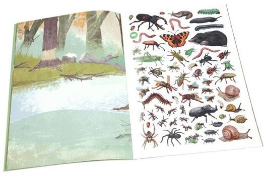 Книжка със стикери Depesche - Дива гора