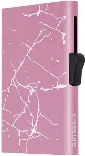 Портфейл за карти C-secure XL, розов мрамор