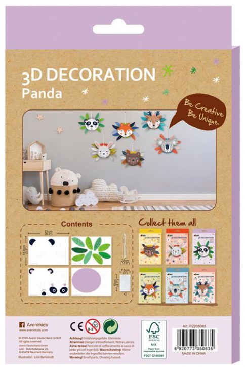 Направи сам 3D декорация Avenir - Панда