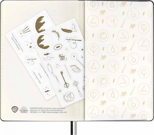 Класически тефтер Moleskine Limited Edition Harry Potter Lumos с твърди корици и линирани страници