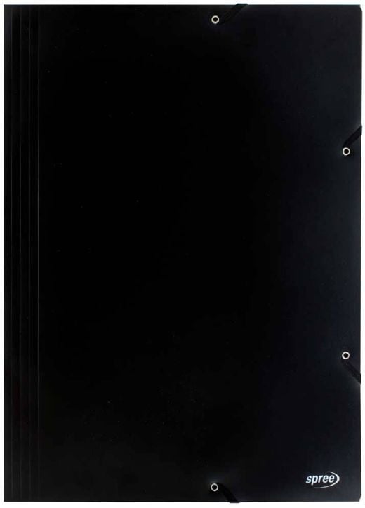 Папка Spree с ластик A3, черна