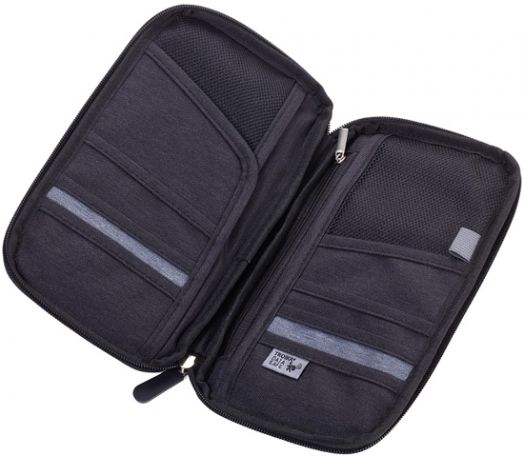 Калъф за документи с RFID защита Troika - Safe Flight, черен