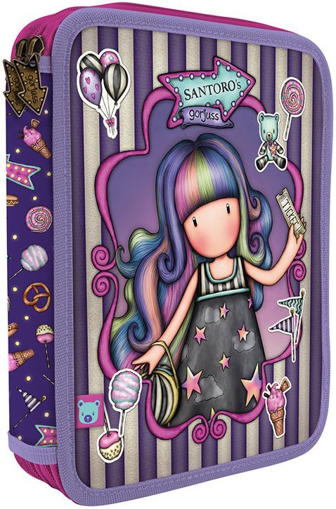 Ученически несесер Gorjuss Up and Away с две отделения, пълен