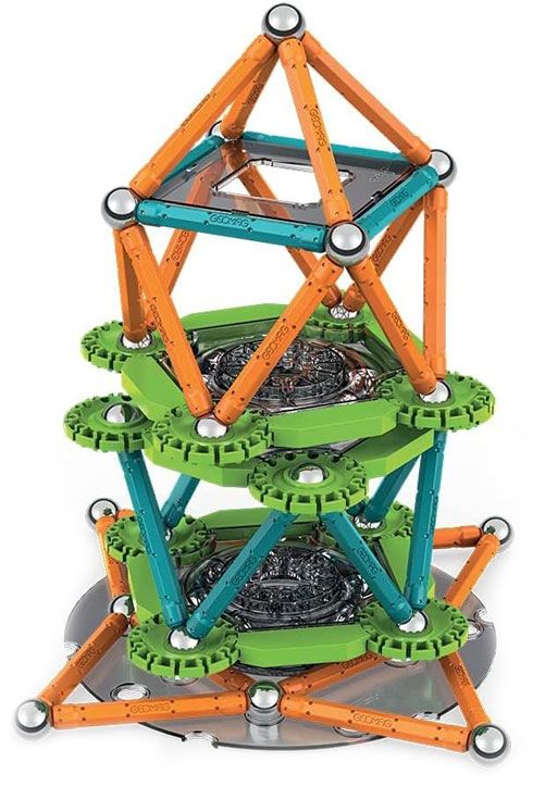 Магнитен конструктор Geomag Mechanics - Зъбни колела, 160 части