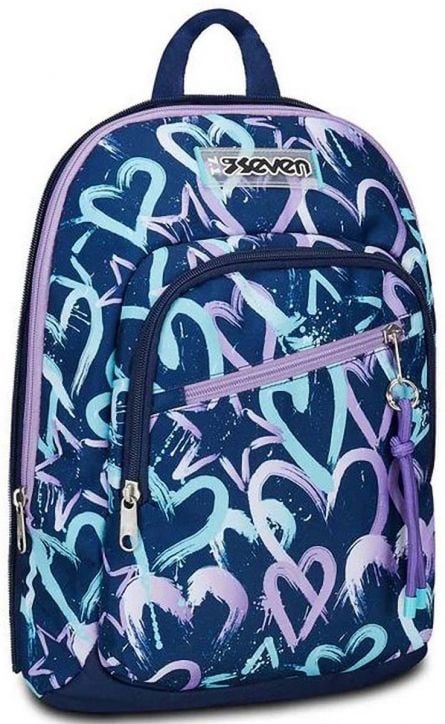Ученическа раница Seven Advance Detach Crystal Purple с две отделения