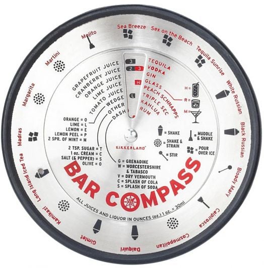 Баров компас за коктейли Kikkerland