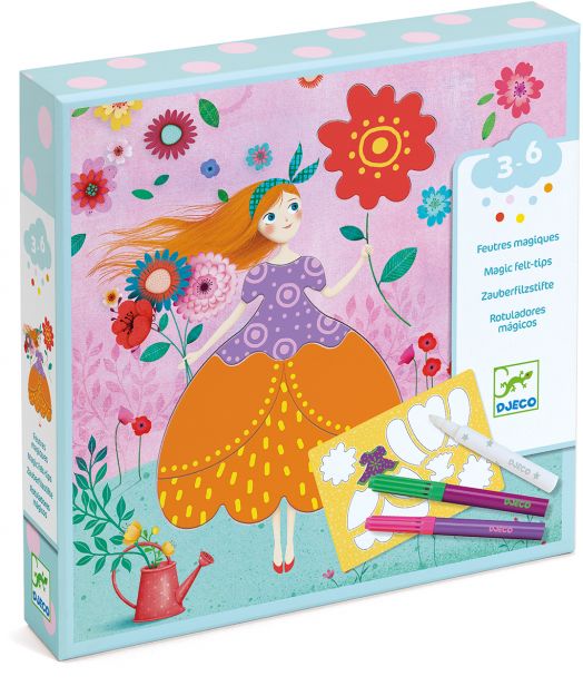 Комплект за рисуване Djeco: Красивите рокли на Мери