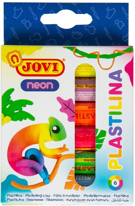 Пластилин Jovi, 6 неонови цвята