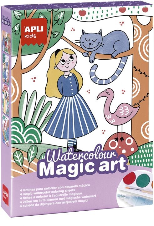 Творчески комплект за оцветяване с акварел Apli Kids