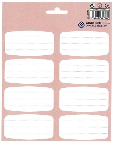 Червени ученически етикети, 16 бр.