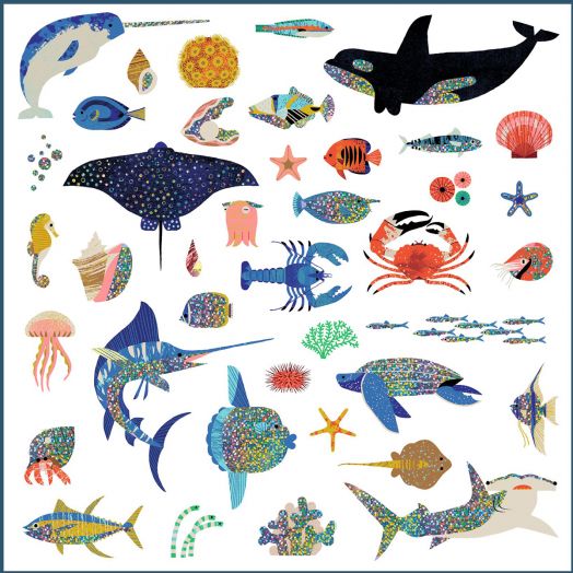 Стикери Djeco - Океан, 160 бр.