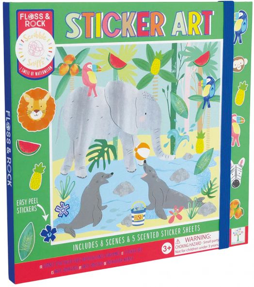 Творчески комплект със стикери Floss & Rock Sticker art - Jungle
