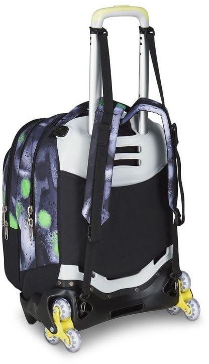 Ученическа раница на колела Seven Detach Spring Paint и телескопична дръжка