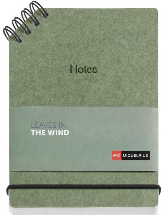 Тефтер Miquelrius Leaves in the Wind A6, 80 листа с широки редове