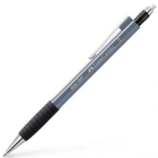 Автоматичен молив Faber-Castell Grip 1347, 0.7, сив