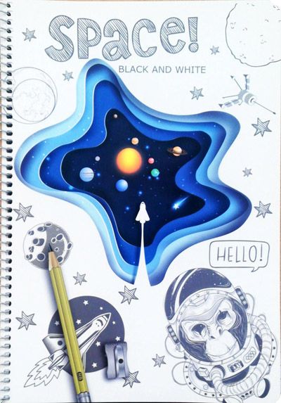 Тетрадка Black & White A4 с 60 листа на широки редове