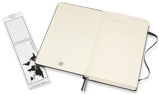 Черен тефтер Moleskine Classic Notebook Squared Expanded Version Black с твърди корици и листа на малки квадратчета